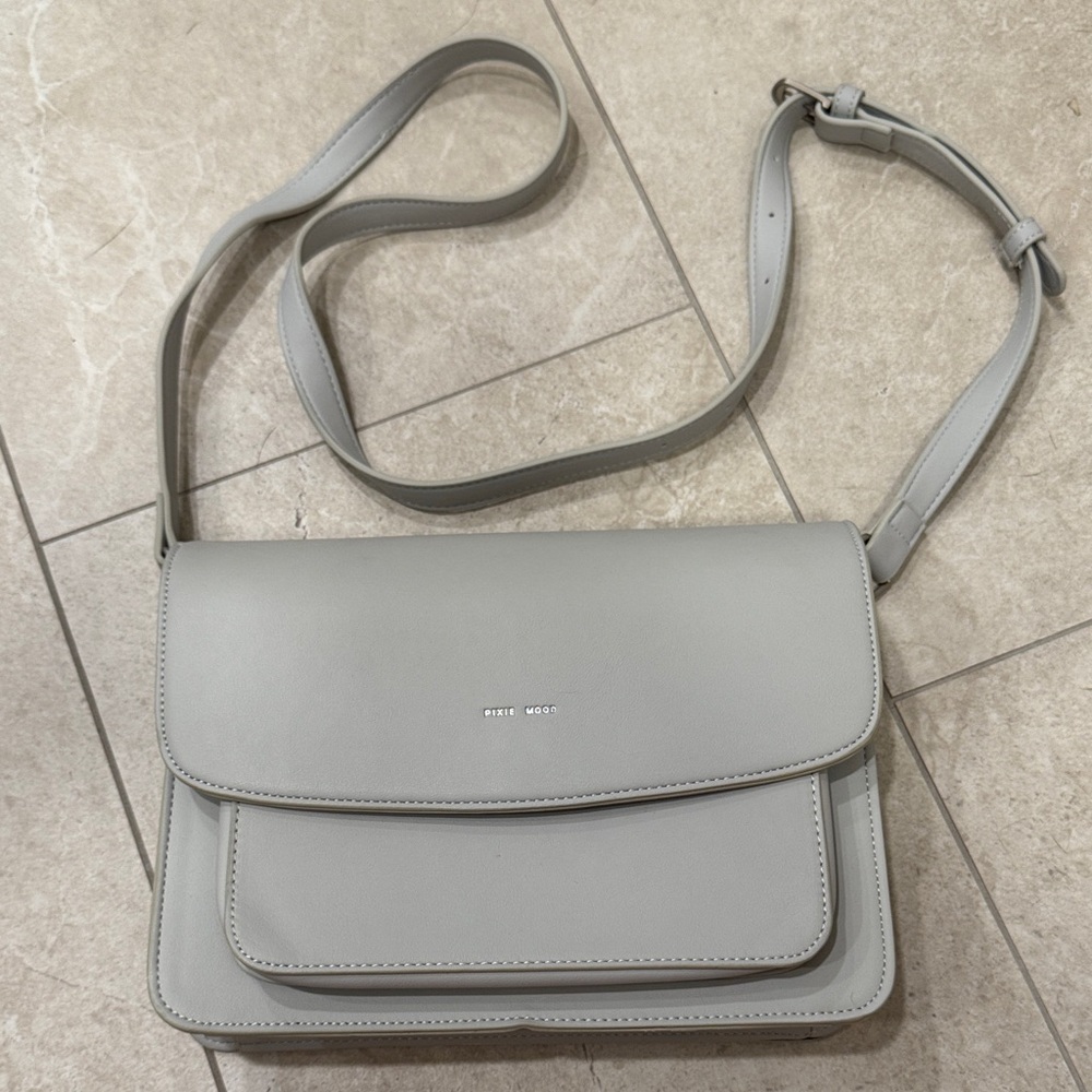 Pixie Mood Light Gray Crossbody Bag